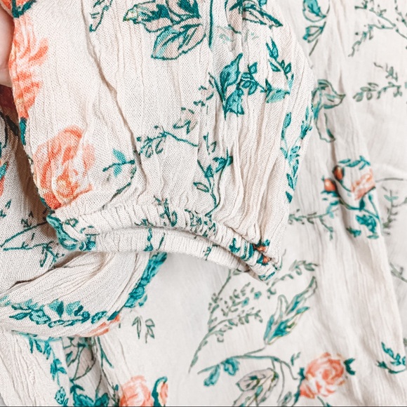 Billabong Dream Escape Top White Floral Size Medium - Picture 6 of 8